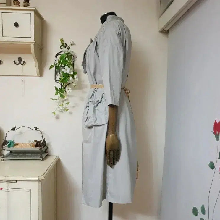 [BUNJANG] MARNI Ruffle Open Trench Coat / 명품 MARNI 마르니 쇼라인 리본셔링 오픈 원피스형 트렌치 자켓 코트