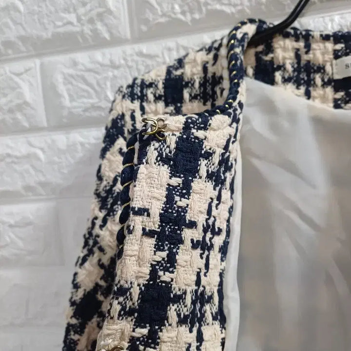 [BUNJANG] Navy Beige Pattern Tweed Jacket / 네이비.베이지패턴 트위드자켓