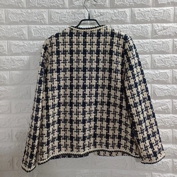[BUNJANG] Navy Beige Pattern Tweed Jacket / 네이비.베이지패턴 트위드자켓