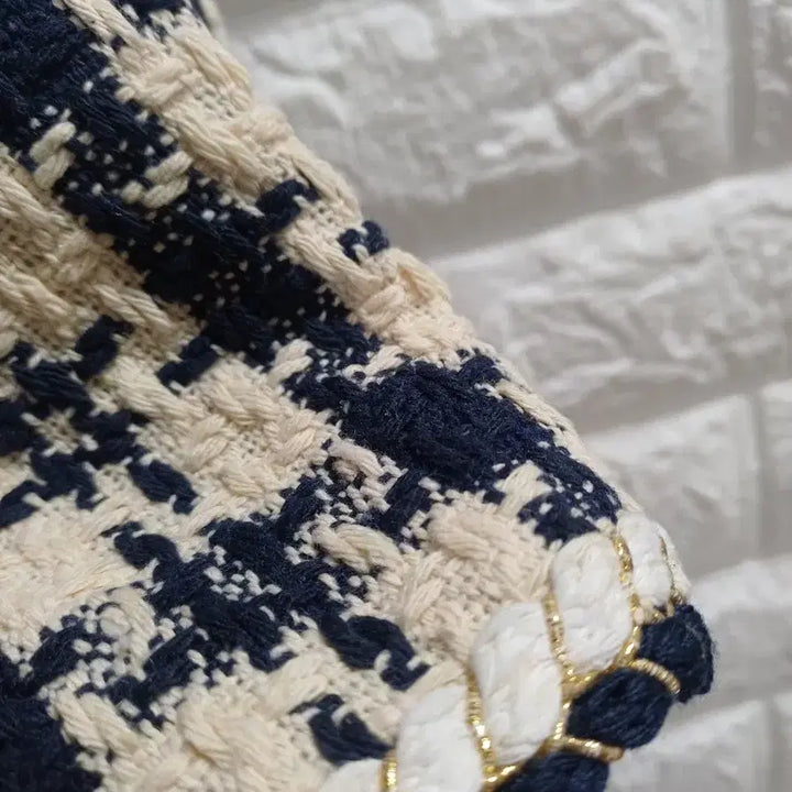 [BUNJANG] Navy Beige Pattern Tweed Jacket / 네이비.베이지패턴 트위드자켓