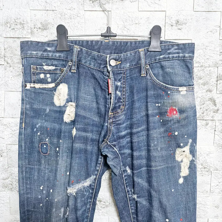 [BUNJANG] Dsquared2 Red Tab Painting Wash Jeans / 디스퀘어드2 레드텝 페인팅 워싱진