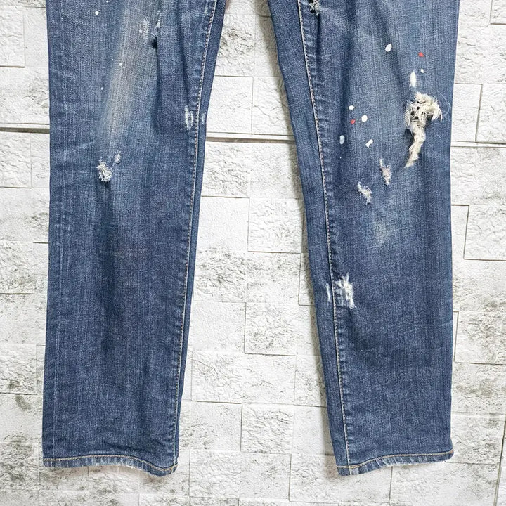 [BUNJANG] Dsquared2 Red Tab Painting Wash Jeans / 디스퀘어드2 레드텝 페인팅 워싱진