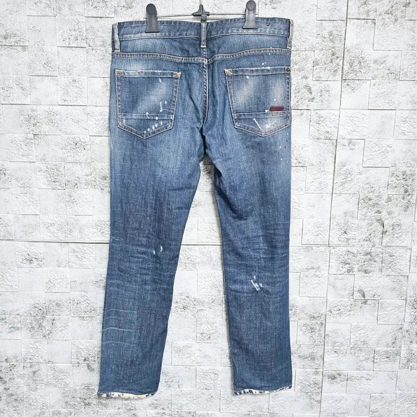 [BUNJANG] Dsquared2 Red Tab Painting Wash Jeans / 디스퀘어드2 레드텝 페인팅 워싱진