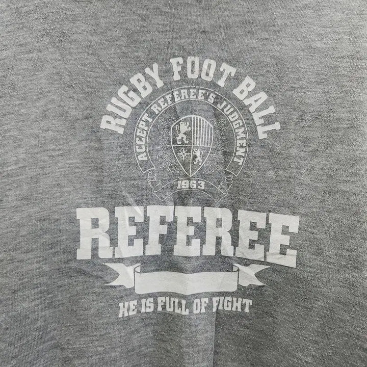 [BUNJANG] Vintage Casual Lettering Gray Sweatshirt / 빈티지 캐주얼 프레피 레터링 그레이 맨투맨