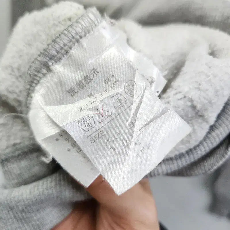 [BUNJANG] Vintage Casual Lettering Gray Sweatshirt / 빈티지 캐주얼 프레피 레터링 그레이 맨투맨