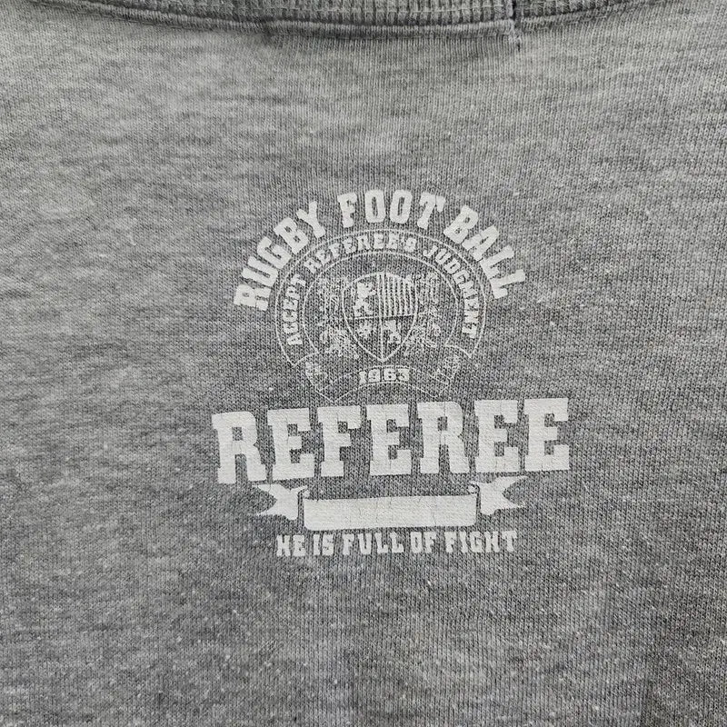 [BUNJANG] Vintage Casual Lettering Gray Sweatshirt / 빈티지 캐주얼 프레피 레터링 그레이 맨투맨