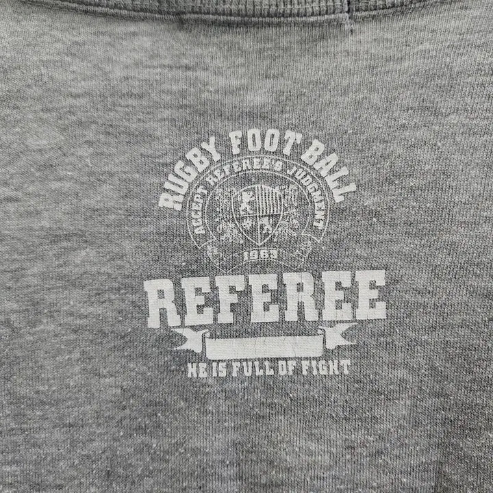 [BUNJANG] Vintage Casual Lettering Gray Sweatshirt / 빈티지 캐주얼 프레피 레터링 그레이 맨투맨