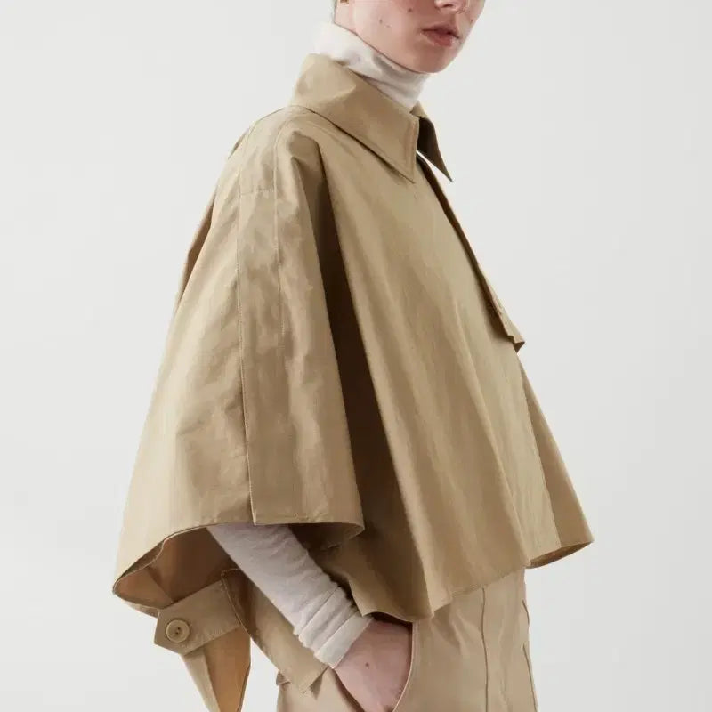 [BUNJANG] COS Cropped Trench Coat Short Cape Beige / COS 크롭 트렌치 코트 숏 케이프 베이지 새상품