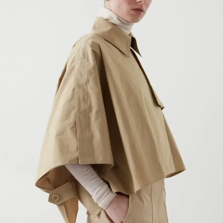 [BUNJANG] COS Cropped Trench Coat Short Cape Beige / COS 크롭 트렌치 코트 숏 케이프 베이지 새상품
