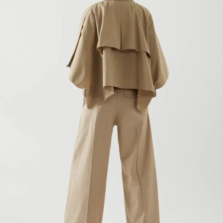 [BUNJANG] COS Cropped Trench Coat Short Cape Beige / COS 크롭 트렌치 코트 숏 케이프 베이지 새상품