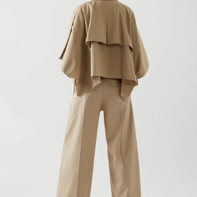 [BUNJANG] COS Cropped Trench Coat Short Cape Beige / COS 크롭 트렌치 코트 숏 케이프 베이지 새상품