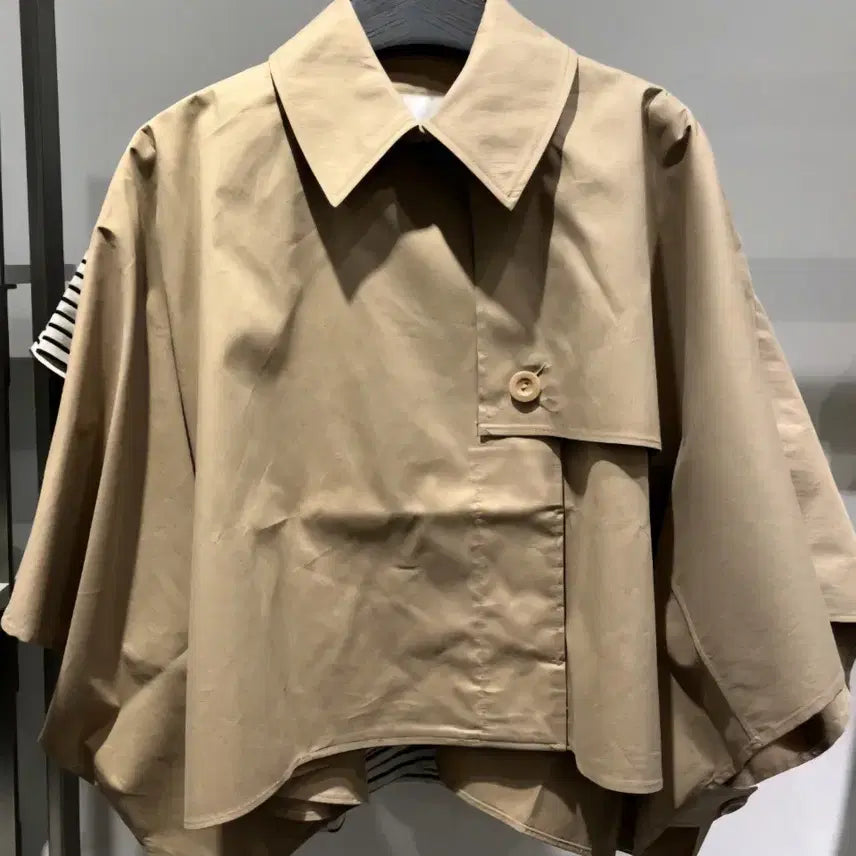 [BUNJANG] COS Cropped Trench Coat Short Cape Beige / COS 크롭 트렌치 코트 숏 케이프 베이지 새상품