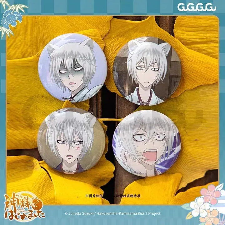 [BUNJANG] Kamisama Kiss Tomoe Mini Pin Button Badge Set / (새상품) 오늘부터 신령님 토모에 미니 핀버튼 뱃지 4종 세트