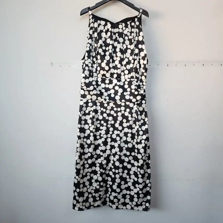 [BUNJANG] Yessica Sleeveless Dot Pattern Long Dress / Yessica 땡땡이 패턴 민소매 롱 원피스
