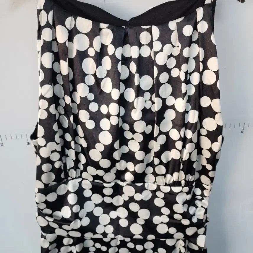 [BUNJANG] Yessica Sleeveless Dot Pattern Long Dress / Yessica 땡땡이 패턴 민소매 롱 원피스