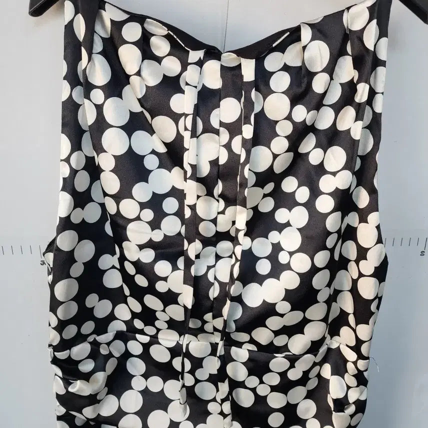 [BUNJANG] Yessica Sleeveless Dot Pattern Long Dress / Yessica 땡땡이 패턴 민소매 롱 원피스