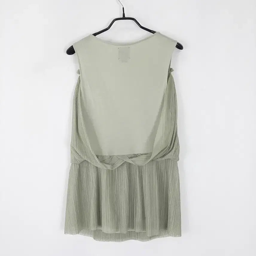 [SOLD OUT] DELETTA 플리츠배색 민소매블라우스 M