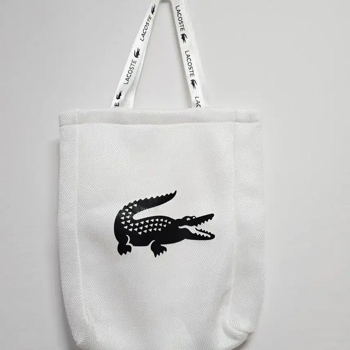 [BUNJANG] Lacoste White Mesh Tote Bag / 라코스테 흰색 매쉬백 쇼퍼백 토트백