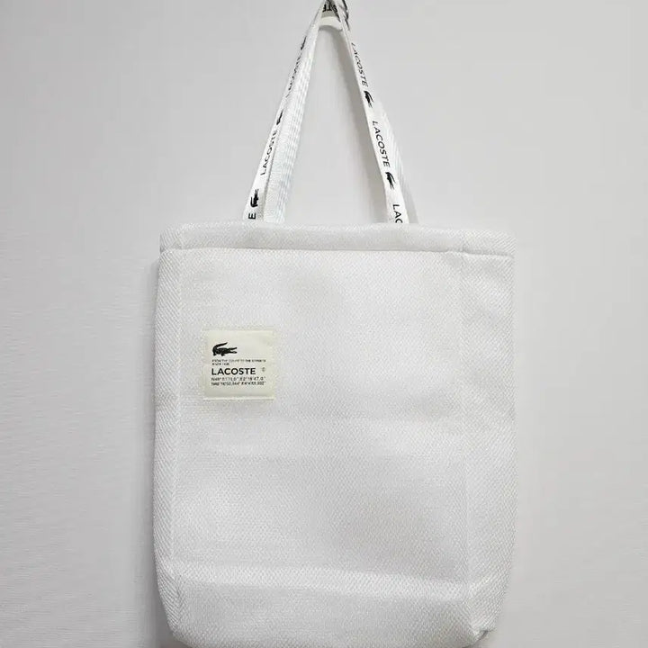 [BUNJANG] Lacoste White Mesh Tote Bag / 라코스테 흰색 매쉬백 쇼퍼백 토트백