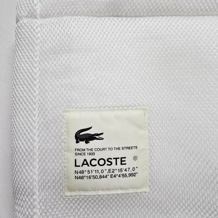 [BUNJANG] Lacoste White Mesh Tote Bag / 라코스테 흰색 매쉬백 쇼퍼백 토트백