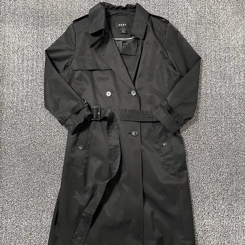 [BUNJANG] DKNY Vintage Trench Coat with Belt / 빈티지9. DKNY 트렌치 코트 블랙 벨트 포함