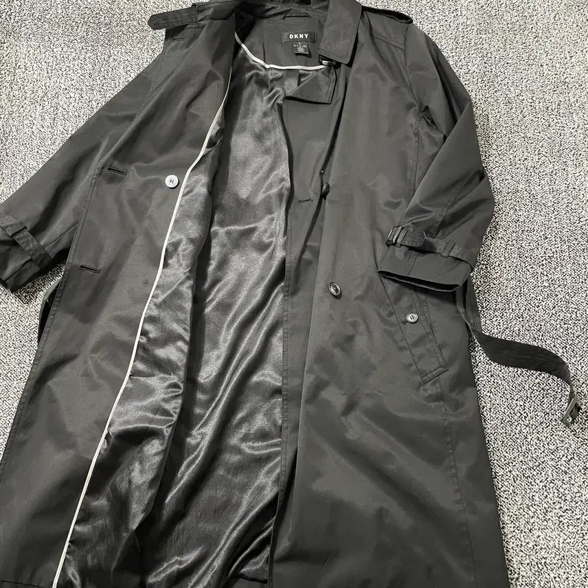 [BUNJANG] DKNY Vintage Trench Coat with Belt / 빈티지9. DKNY 트렌치 코트 블랙 벨트 포함