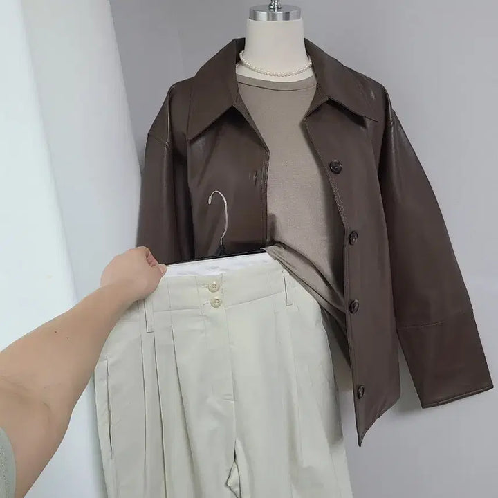 [BUNJANG] Favorite Tucked Cuffed Pants / 새-페이보릿-핀턱카브라팬츠s(총장108)