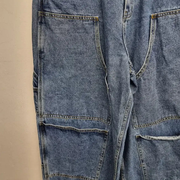[BUNJANG] ROFL Double Knee Washed Cargo Denim Pants / [30 inch] ROFL 더블니 워싱 카고 데님 팬츠 청바지