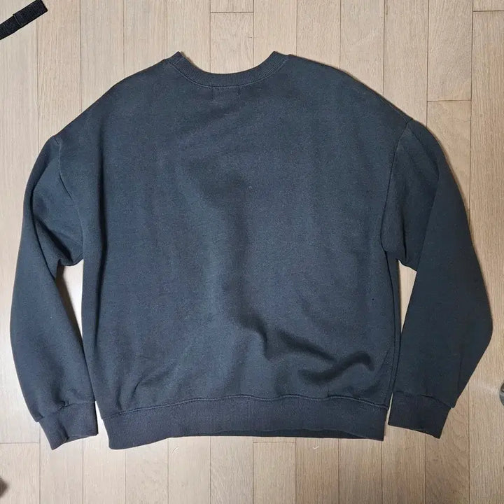 [BUNJANG] Acover Charcoal M Size Fleece Sweatshirt / 어커버 기모 맨투맨 차콜 M사이즈