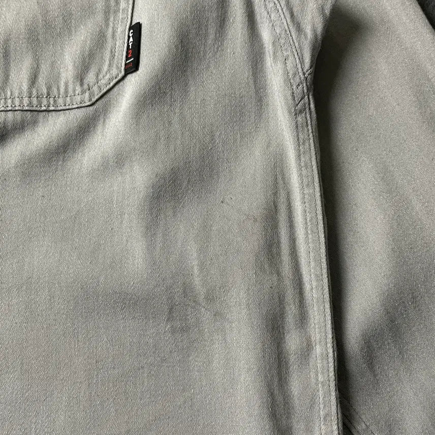 [BUNJANG] ARIAT Vintage Light Gray Cotton Work Shirt A00589 / ARIAT 빈티지 라이트 그레이 코튼 워크 셔츠 A00589