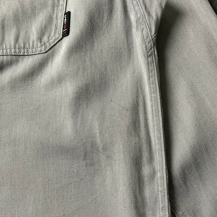[BUNJANG] ARIAT Vintage Light Gray Cotton Work Shirt A00589 / ARIAT 빈티지 라이트 그레이 코튼 워크 셔츠 A00589