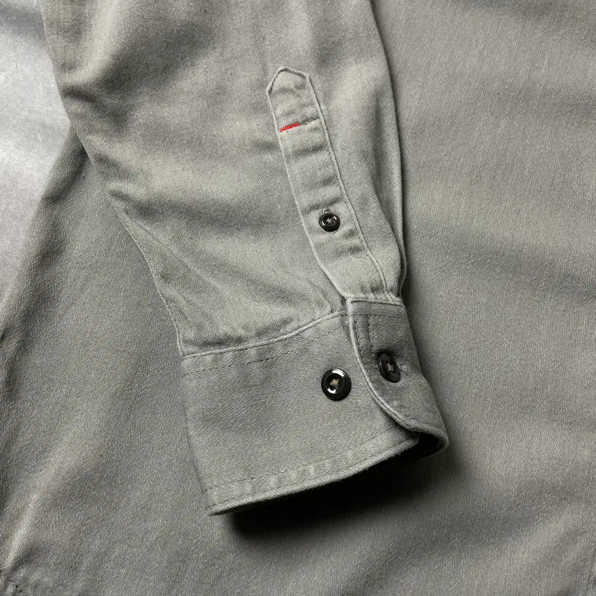[BUNJANG] ARIAT Vintage Light Gray Cotton Work Shirt A00589 / ARIAT 빈티지 라이트 그레이 코튼 워크 셔츠 A00589