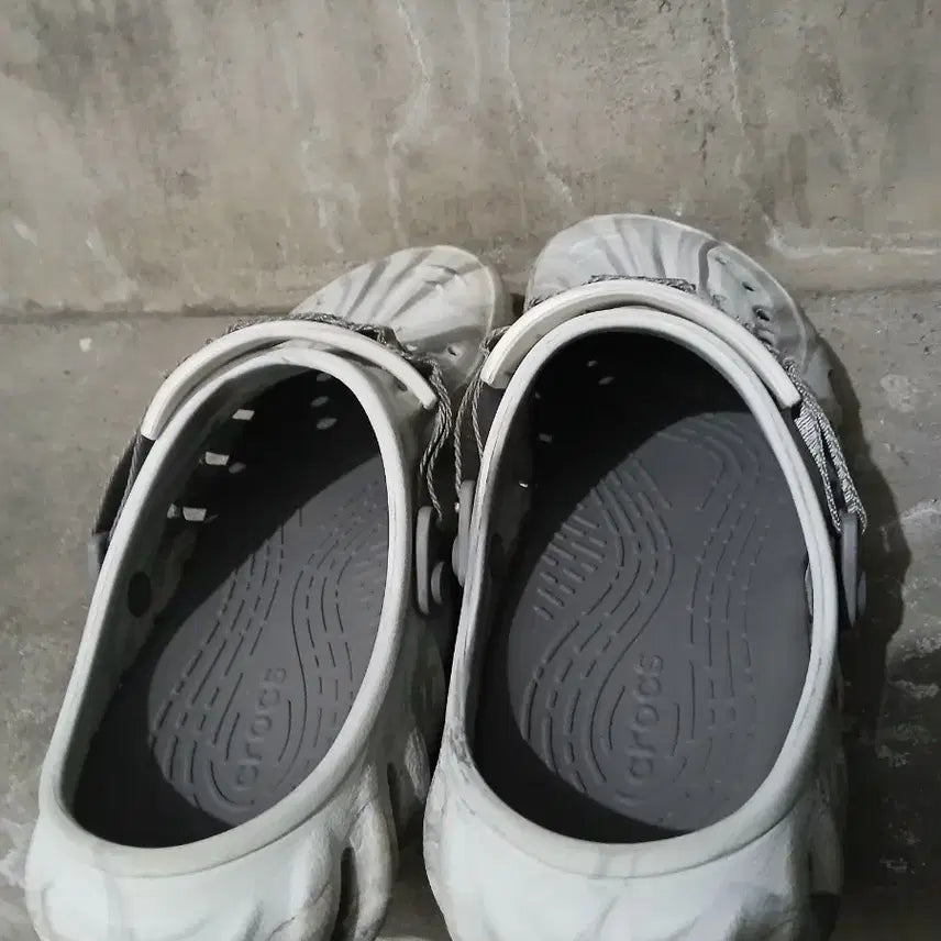[BUNJANG] Crocs Eco Clog Gray Marble (M8/W10) Sandals / 크록스 에코 클로그 회색 마블 M8/W10 [size 270mm]