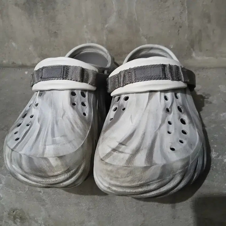 [BUNJANG] Crocs Eco Clog Gray Marble (M8/W10) Sandals / 크록스 에코 클로그 회색 마블 M8/W10 [size 270mm]