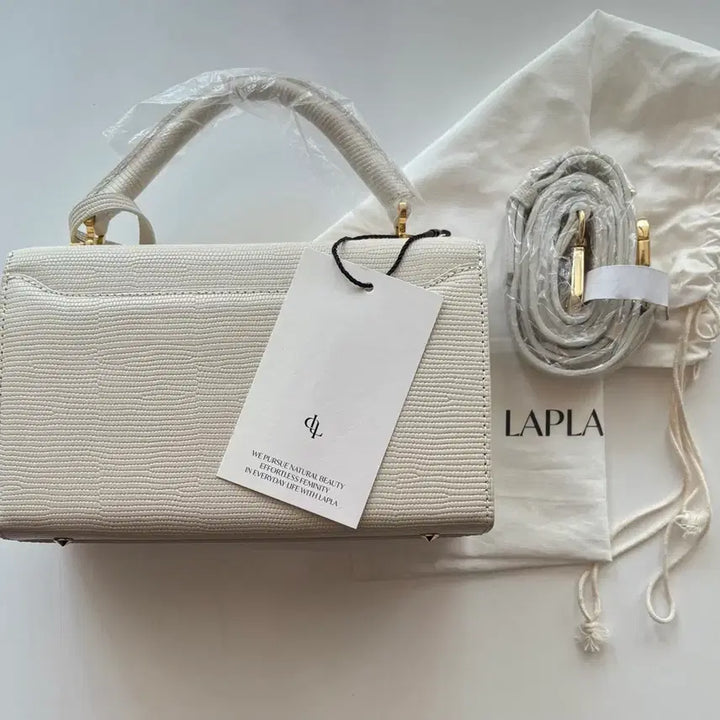 [BUNJANG] Lapla Minimi Bag Cream Leather / 라플라 미니미백 가방 크림 새상품 풀구성