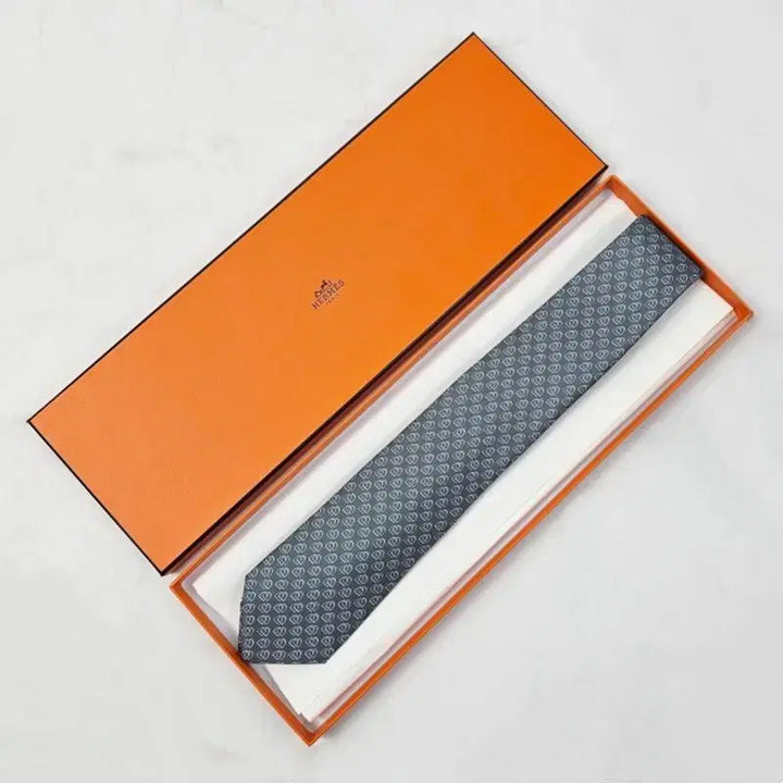 [BUNJANG] Hermès Silk Tie H006415T 07 / 에르메스 실크 남성 넥타이 그리 H006415T 07
