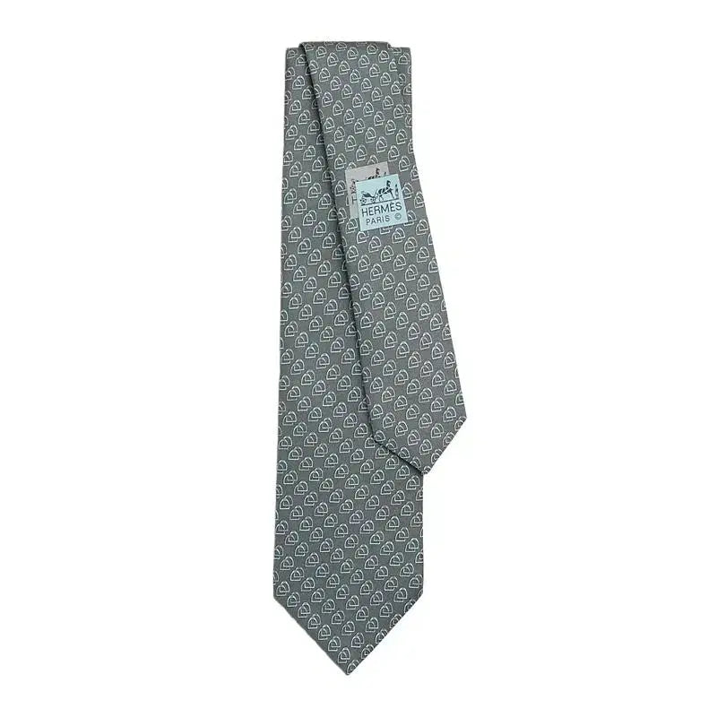 [BUNJANG] Hermès Silk Tie H006415T 07 / 에르메스 실크 남성 넥타이 그리 H006415T 07