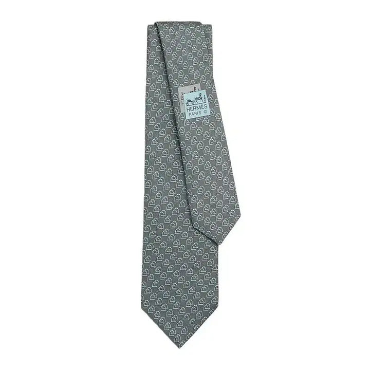 [BUNJANG] Hermès Silk Tie H006415T 07 / 에르메스 실크 남성 넥타이 그리 H006415T 07