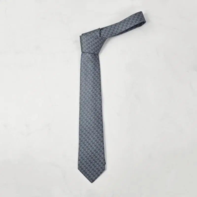 [BUNJANG] Hermès Silk Tie H006415T 07 / 에르메스 실크 남성 넥타이 그리 H006415T 07