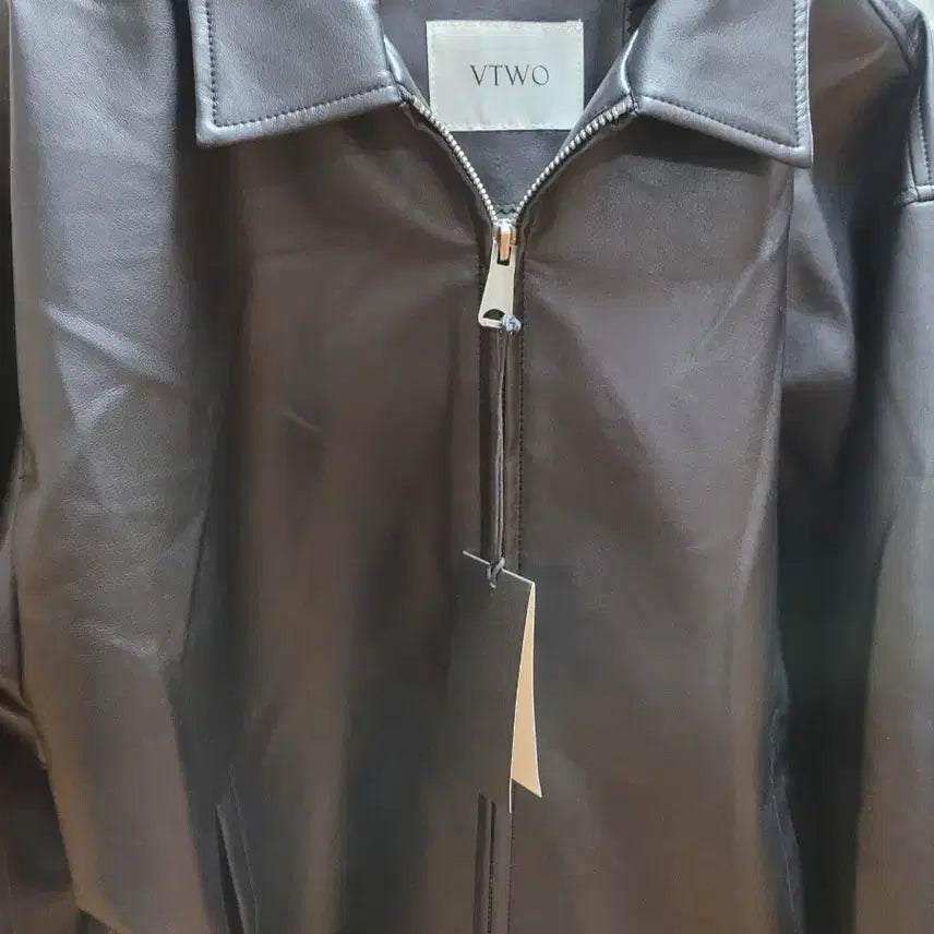 [BUNJANG] VTWO Vegan Leather Overfit Jumper Black / VTWO 비건 레더 오버핏 점퍼 블랙