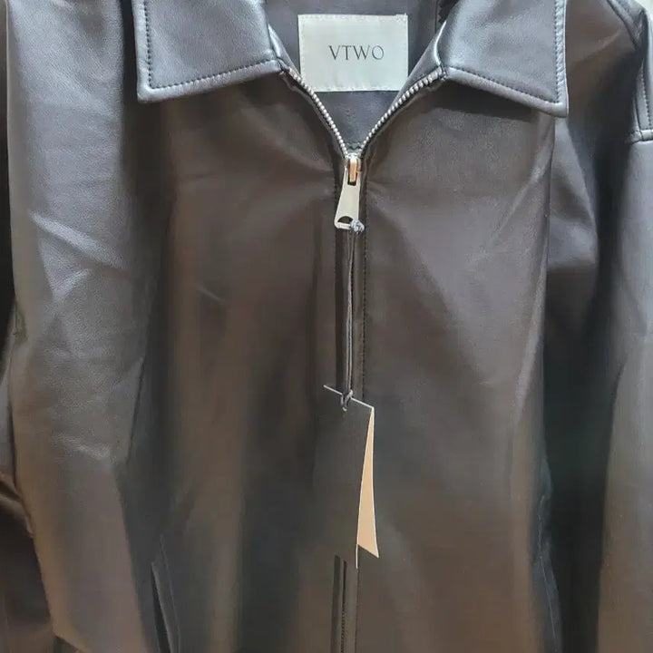 [BUNJANG] VTWO Vegan Leather Overfit Jumper Black / VTWO 비건 레더 오버핏 점퍼 블랙