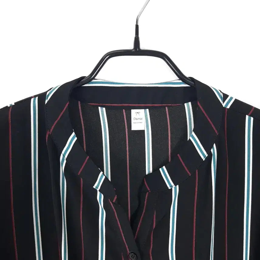 [BUNJANG] Striped Button-Up Blouse / 여성 스트라이프 단추 블라우스