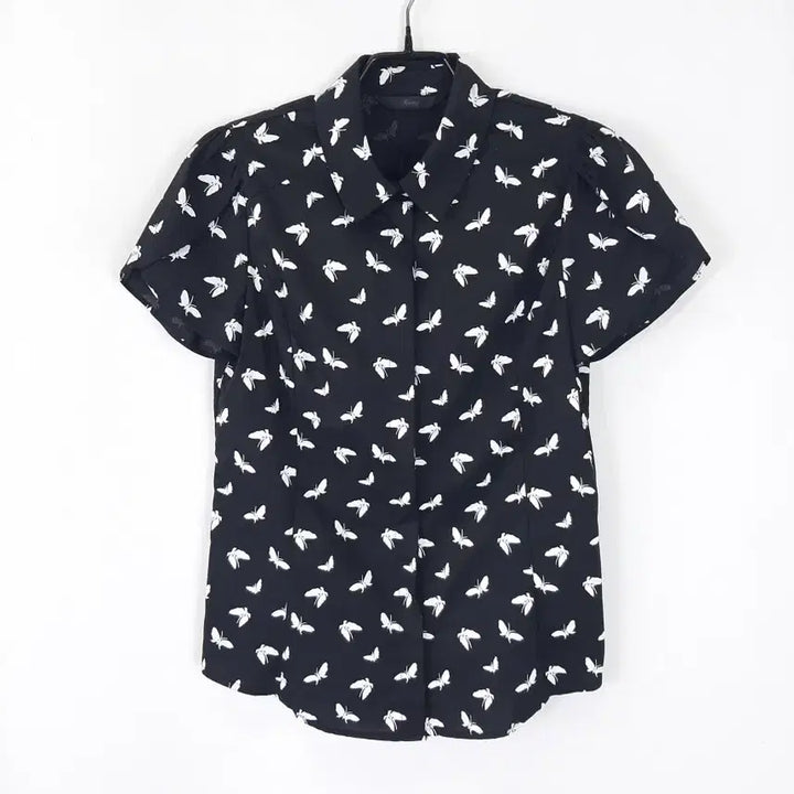 [BUNJANG] Roem Patterned Line Collar Blouse 55 / 로엠 패턴 라인 카라블라우스 55