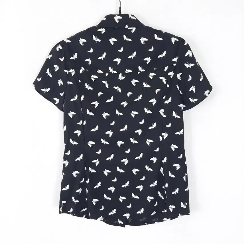 [BUNJANG] Roem Patterned Line Collar Blouse 55 / 로엠 패턴 라인 카라블라우스 55