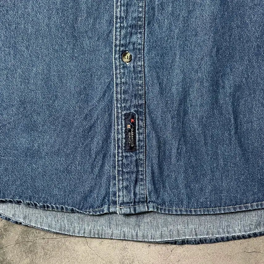 [BUNJANG] Port &amp; Company Vintage Cotton Denim Shirt / PORT&amp;COMPANY 빈티지 코튼 데님 셔츠 A00591
