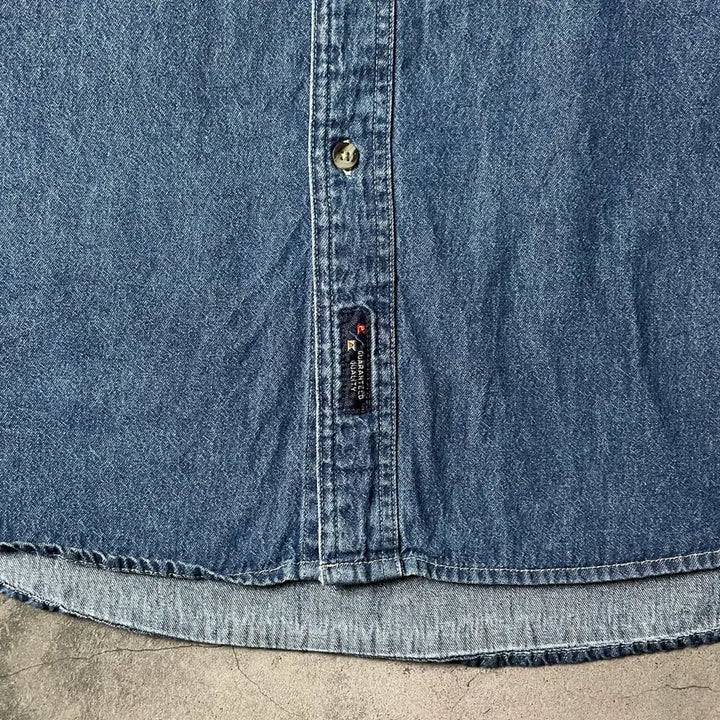 [BUNJANG] Port &amp; Company Vintage Cotton Denim Shirt / PORT&amp;COMPANY 빈티지 코튼 데님 셔츠 A00591