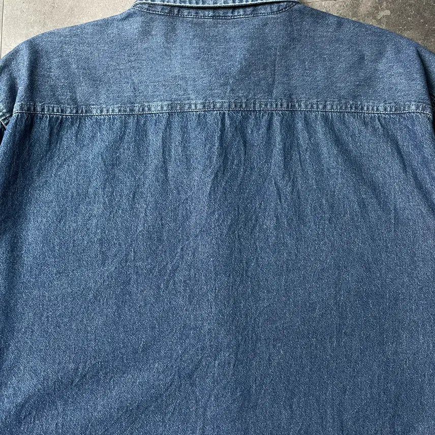[BUNJANG] Port &amp; Company Vintage Cotton Denim Shirt / PORT&amp;COMPANY 빈티지 코튼 데님 셔츠 A00591