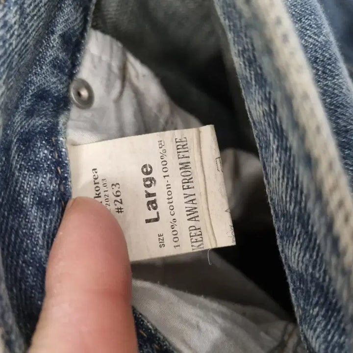 [BUNJANG] OOTJ 32-inch Washed Denim Jeans / [32 inch] OOTJ 워싱 데님 팬츠 청바지