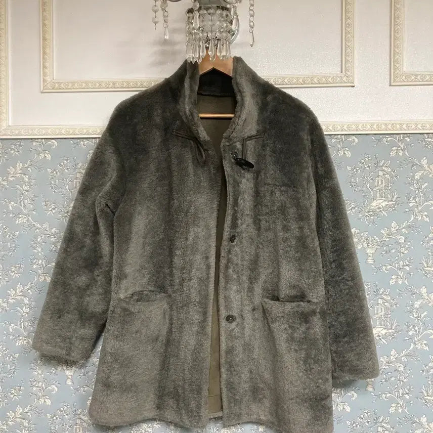 [BUNJANG] Briel Khaki Brown Faux Fur Coat / 브리엘 퍼코트 55~66~77카키브라운