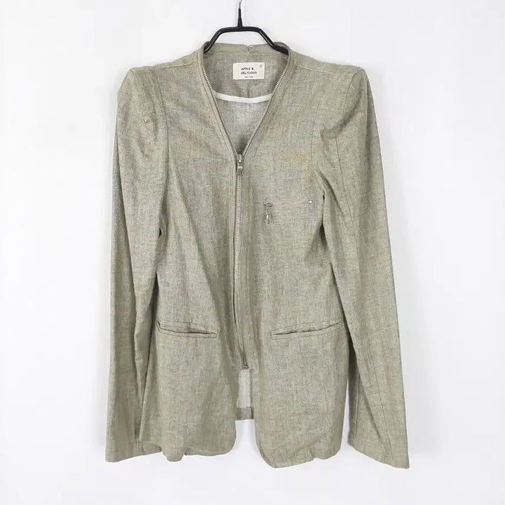 [BUNJANG] Apple &amp; Delicious Linen Blend Zip-Up Jacket / 애플앤딜리셔스 린넨혼방 집업자켓 F
